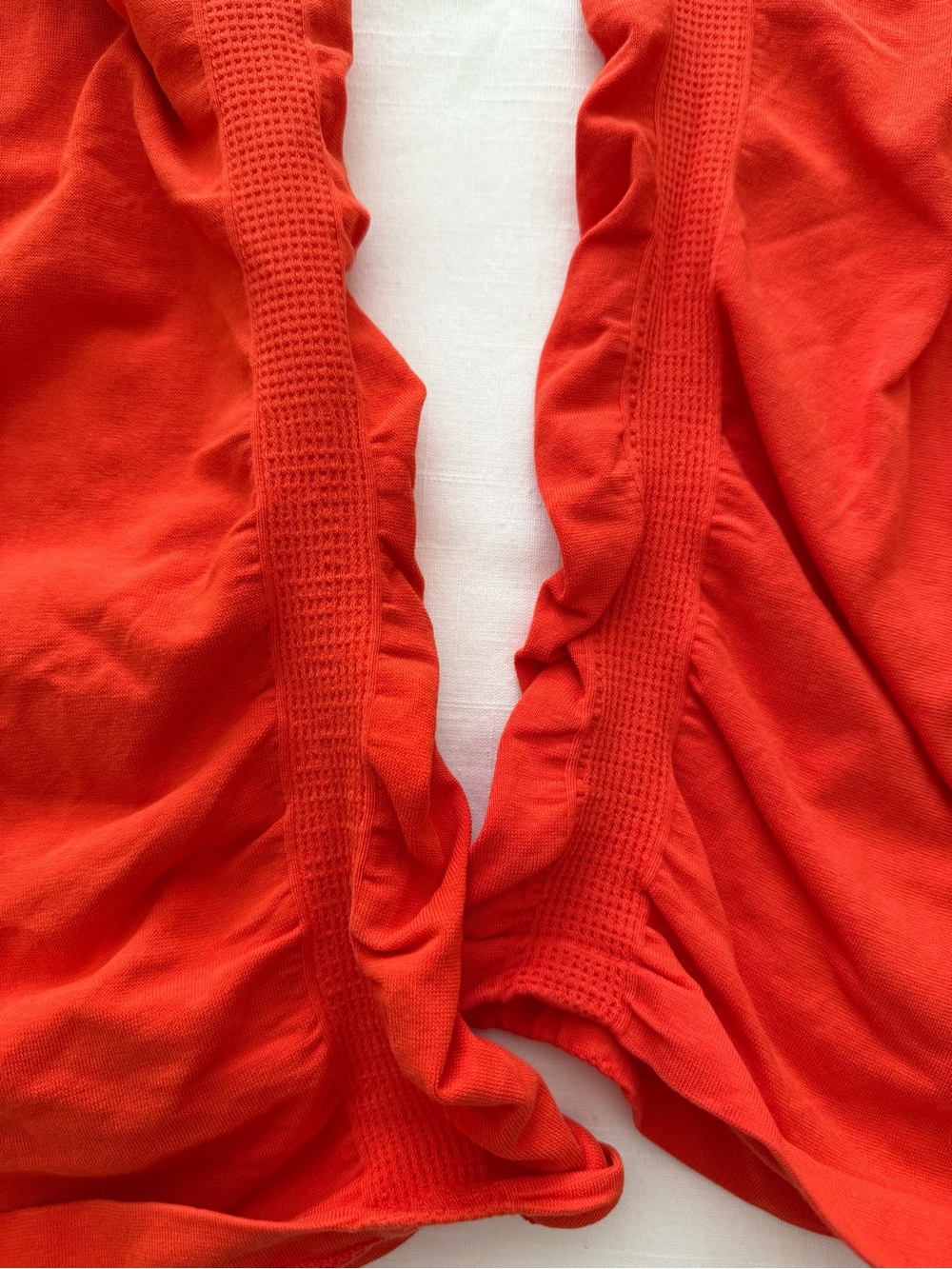 Athleta Women's Pure Ruched Sides Organic Cotton T-Shirt and Tank Orange Size XS - Picture 3 of 12
